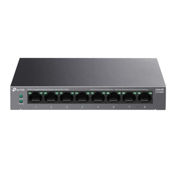 Fristående switch TP-LINK 8 portar Gigabit Switch 8 portar Poe+ TP-Link LiteWave LS108GP Svart