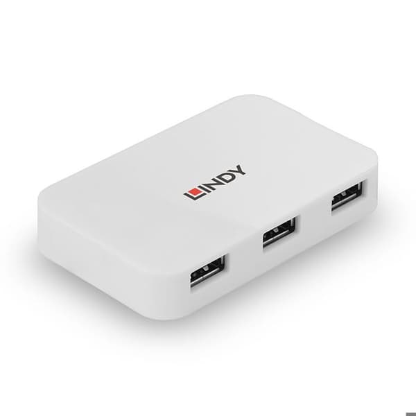LINDY Basic USB 3.0 hubb - 4 portar - Vit