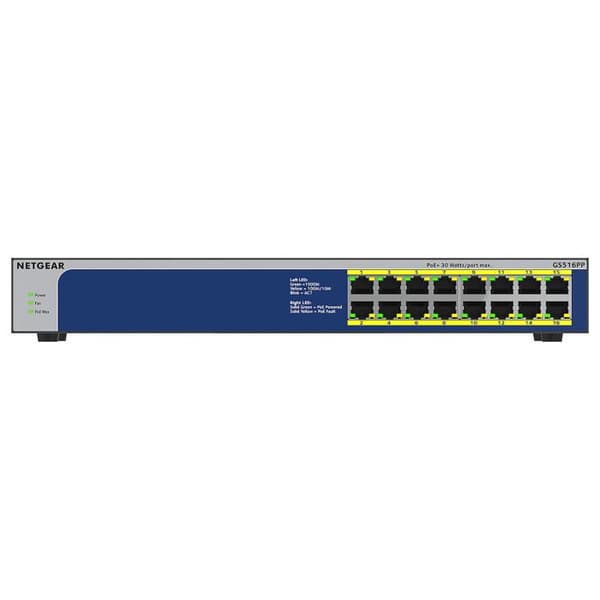NETGEAR GS516PP switch - 16 portar - ohanterad - PoE+