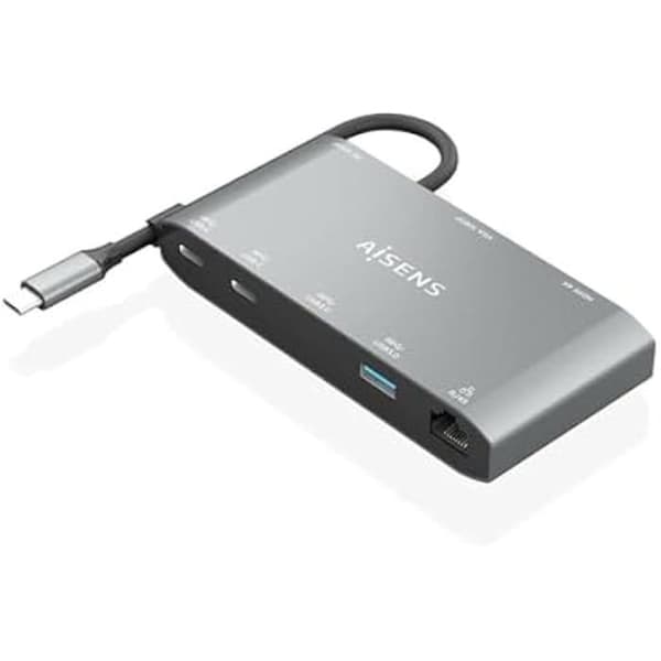 USB-hubb - AISENS - ASUC-8P010-GR - 8 portar - Grå - USB