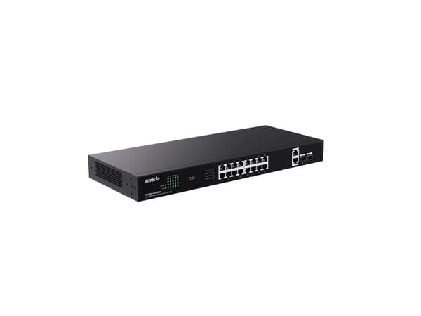 Tenda TEG1120P-16-250W, Uhåndtert, Gigabit Ethernet (10/100/1000), Strøm over Ethernet (PoE), Rack-montering, Kan monteres på vegg
