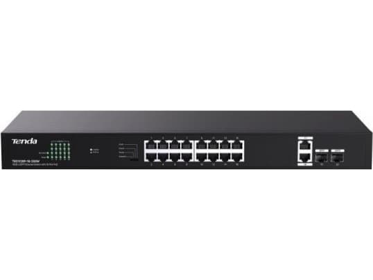 Tenda TEG1120P-16-250W, Uhåndtert, Gigabit Ethernet (10/100/1000), Strøm over Ethernet (PoE), Rack-montering, Kan monteres på vegg