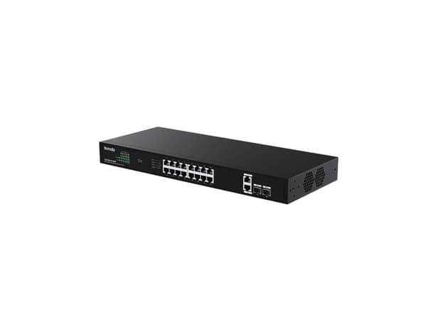 Tenda TEG1120P-16-250W, Uhåndtert, Gigabit Ethernet (10/100/1000), Strøm over Ethernet (PoE), Rack-montering, Kan monteres på vegg