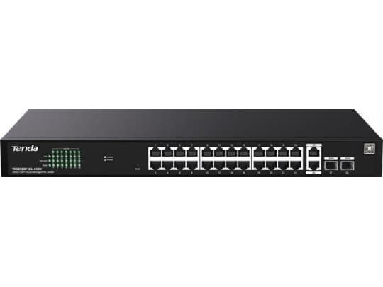 Switch zarządzalny Tenda TEG2228P-24-410W 26x1GbE + 2SFP PoE 410W