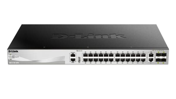 D-LINK 24 x 10/100/1000BASE-T ports Layer 3 Sta DGS-3130-30TS/E Svart, Grå