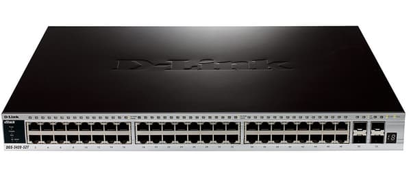 D-LINK 48-port 10/100/1000MBPS network switch Managed L2 Black DGS-3420-52T Svart
