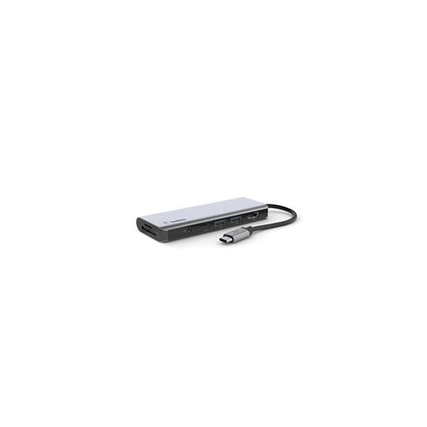 USB-C Hub - Belkin - 7-portars dockningsstation - 100 W strömförsörjning - 4K HDMI - RJ-45