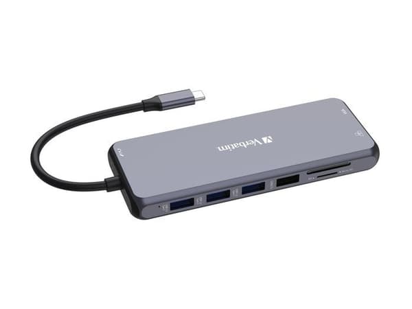 Hub USB-C - Verbatim - CMH-14 - 2x HDMI - 1x VGA - 10 portar