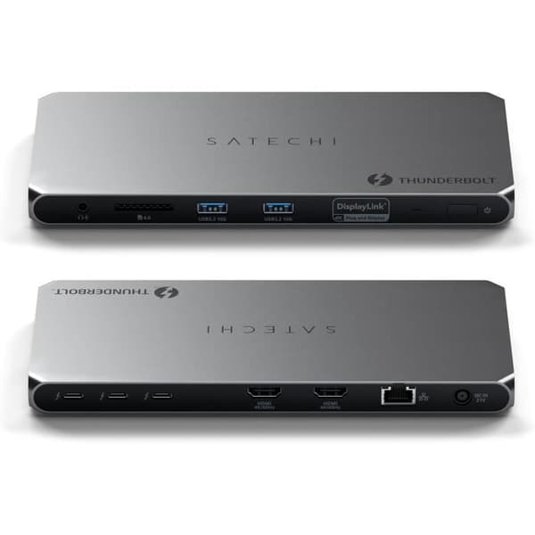 Dock Thunderbolt 4 - SATECHI - Satechi Dock - Laddning 96W - 4 skärmar 4K - 12 portar