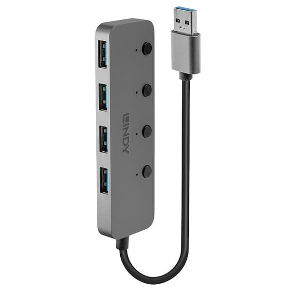 LINDY Hub USB 3.0 4 portar Silver