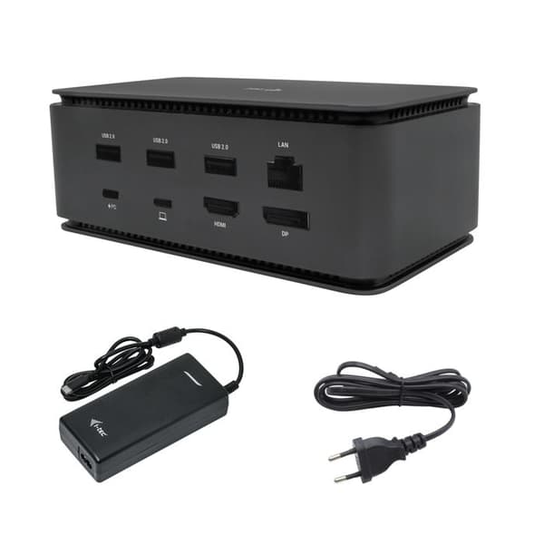 i-Tec USB4DUALDOCK USB Hub Svart