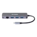 Miniatyrbild 1 av 3: USB-C 5-i-1-hubb - D-Link - DUB-2334 - 3 portar USB 3.2 - Gigabit Ethernet - Självförsörjande
