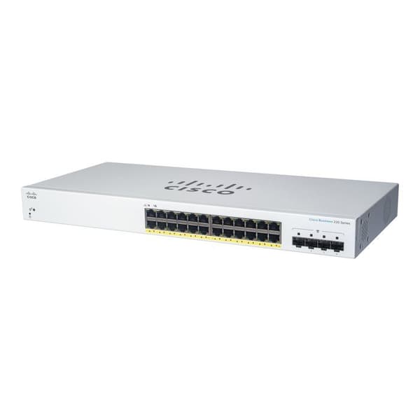 Switch - Cisco - CBS220-24T-4G - 24 RJ-45 portar - 4x1G SFP - Hanterad L2