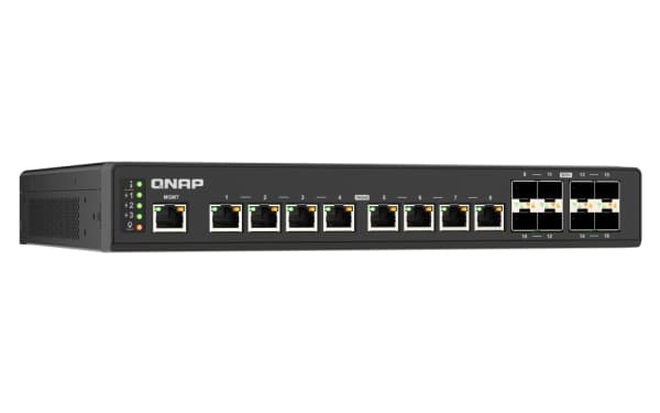 QNAP QSW-IM3216-8S8T - Switch - Administrerad - 8 x 10 Gigabit SFP+ + 8 x 100/1000/2.5G/5G/10GBase-T - rackmonterbar, väggmonterbar - för QNAP CAB-DA