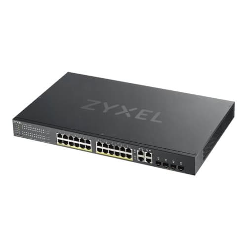 Zyxel GS1920-24HPv2 - switch - 24 portar - smart - rackmonterbar Svart