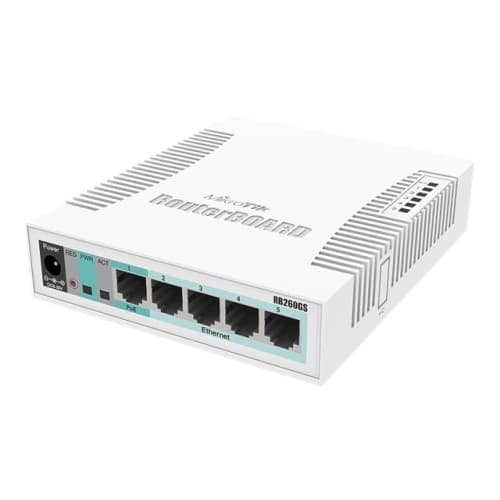 MikroTik RB260GS - switch - 6 portar - Administrerad Vit