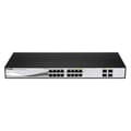Miniatyrbild 2 av 2: Fristående DLINK-switch - D-Link Smart 16p Giga - 16 RJ-45 LAN-portar 10/100/1000 Mbps - Intelligent hantering