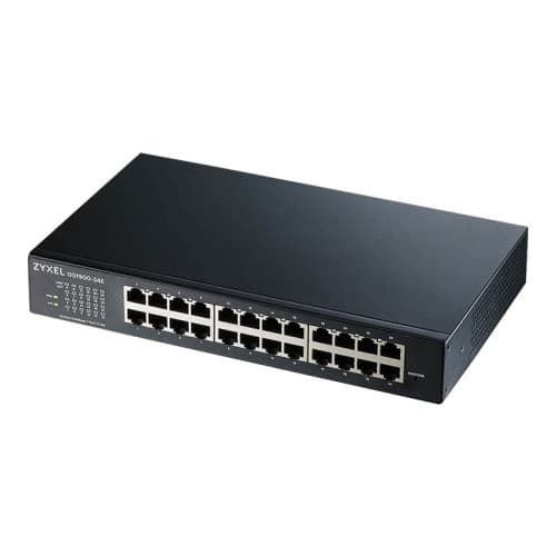 Zyxel GS1900 Series GS1900-24E - switch - 24 portar - smart - rackmonterbar Svart