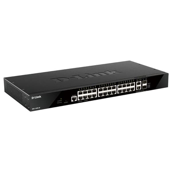 Switch - D-Link - DGS 1520-28 - 24 x 10/100/1000 - 2 x Gigabit SFP - Rackmonterbar