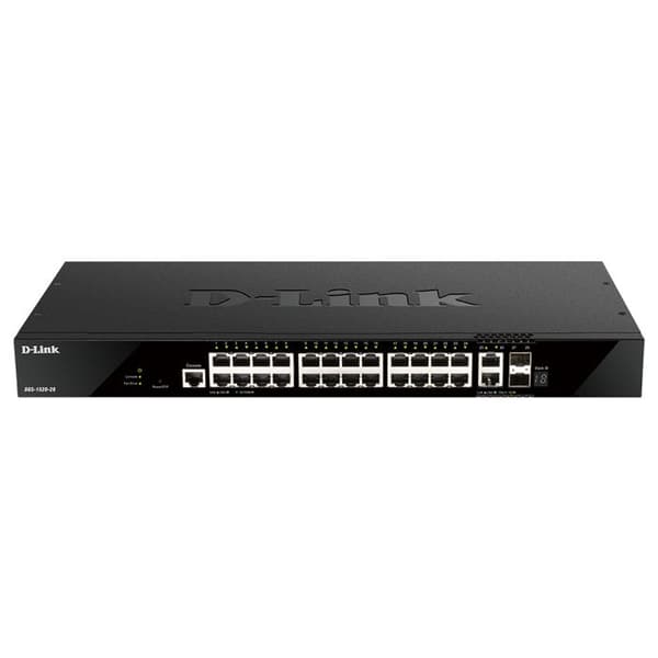 Switch - D-Link - DGS 1520-28 - 24 x 10/100/1000 - 2 x Gigabit SFP - Rackmonterbar