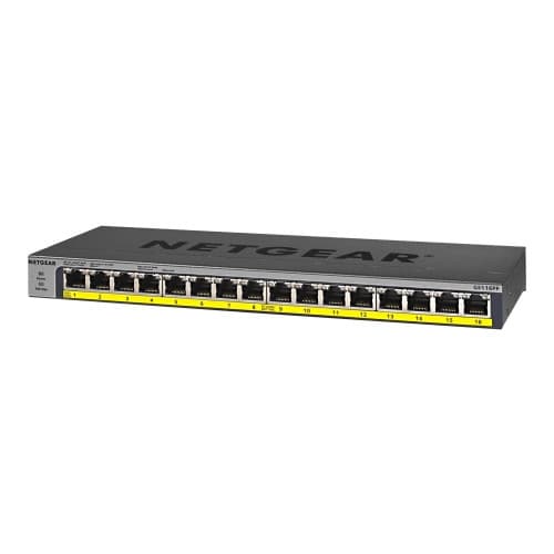 NETGEAR GS116LP - switch - 16 portar - rackmonterbar