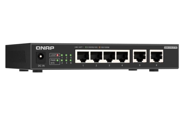 QNAP QSW-2104-2T-R2, Hallitsematon, 10G Ethernet (100/1000/10000), pöytätietokoneet
