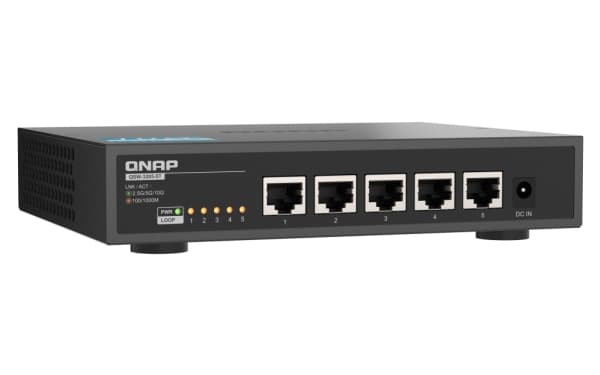 QNAP QSW-3205-5T - Switch - ohanterad - 5 x 100/1000/2.5G/5G/10GBase-T - skrivbordsmodell