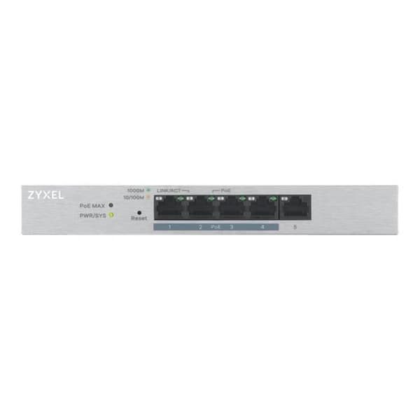 ZYXEL GS1200-5HP v2 5-portars Hanterbar Ethernet-switch - 2 lager stöds - Twisted Pair - Desktop