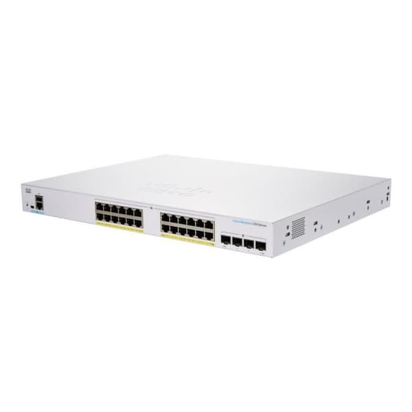 - Cisco - Cisco Business 250 Series CBS250-24FP-4G - Switch - C3 - intelligent - 24 x 10/100/1000 (PoE+) + 4 x Gigabit SFP -