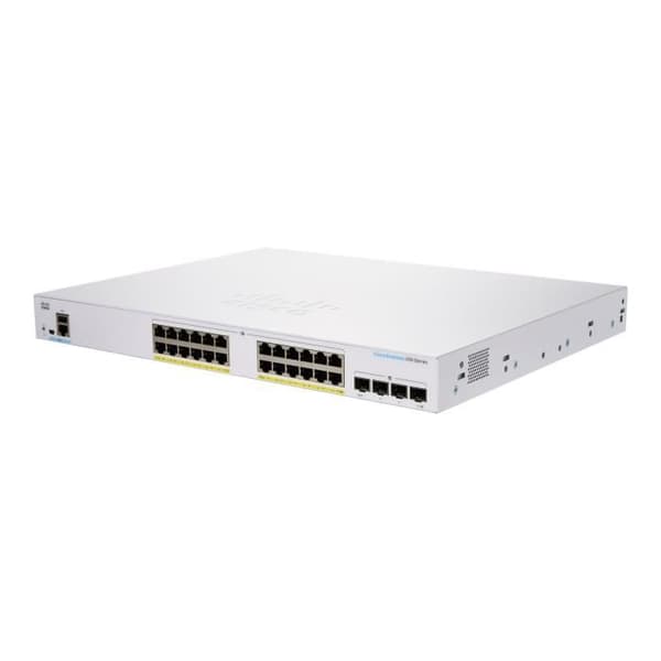 - Cisco - Cisco Business 250 Series CBS250-24FP-4G - Switch - C3 - intelligent - 24 x 10/100/1000 (PoE+) + 4 x Gigabit SFP -