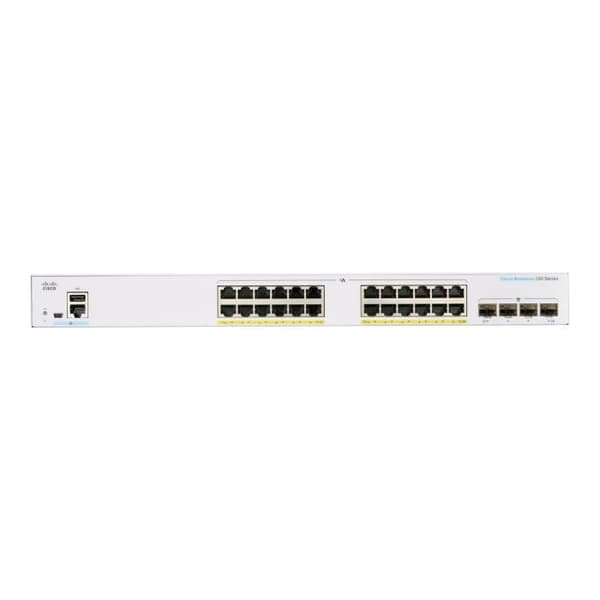 - Cisco - Cisco Business 250 Series CBS250-24FP-4G - Switch - C3 - intelligent - 24 x 10/100/1000 (PoE+) + 4 x Gigabit SFP - Silver