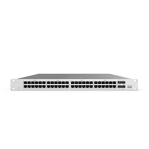 Cisco Meraki Cloud Managed MS125-48LP - Switch - Hanterad - 48 x 10/100/1000 + 4 x 10 Gigabit SFP+ - skrivbord, väggmontering Grå