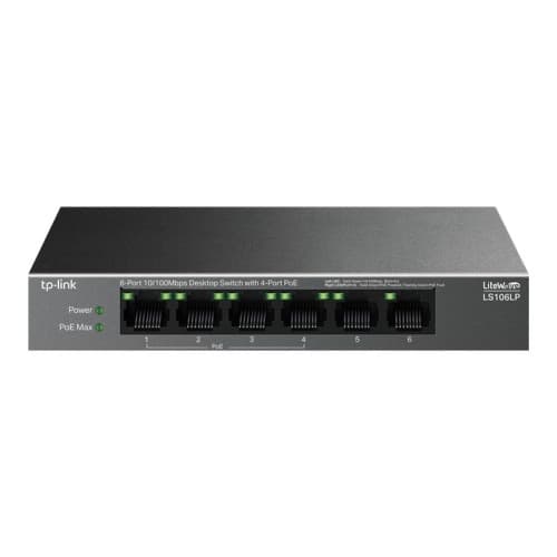 TP-Link LiteWave LS106LP V1 - switch - 6 portar Svart