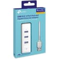 Miniatyrbild 4 av 4: TP-Link UE330 USB 3.0 Gigabit Ethernet-adapter &amp; USB 3.0 HUB med 3 USB-portar