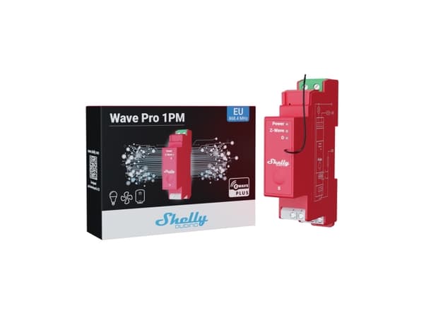 Shelly Qubino Wave PRO 1PM, Halvledarrelä, Röd, 25 mW, 40 m, 1 kanaler, 0 - 40 m
