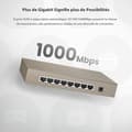 Miniatyrbild 1 av 4: TENDA TEG1008D 8-portars Gigabit Ethernet-switch - Auto-negotiation - 4KV motblixt
