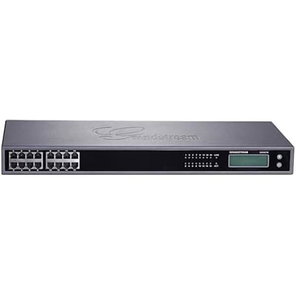 Analog VoIP-gateway - GRANDSTREAM - GXW4216V2 - 16 FXS-portar - G.711 codecs - Gigabit Ethernet Grå