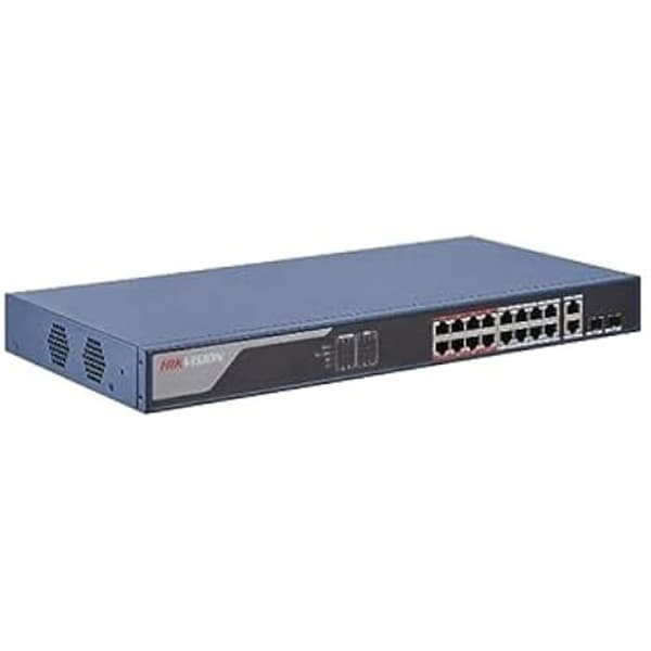 Intelligent hanterad switch - HIKVISION - DS-3E1318P-EI - 16 portar - 100 Mbps - PoE Blå