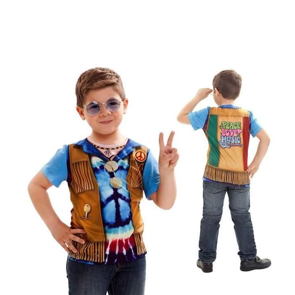 Viving Costumes Viving Costumes 231079 - KVM SWITCH - 231079 Hippie Boy Kortärmad Herr One Size