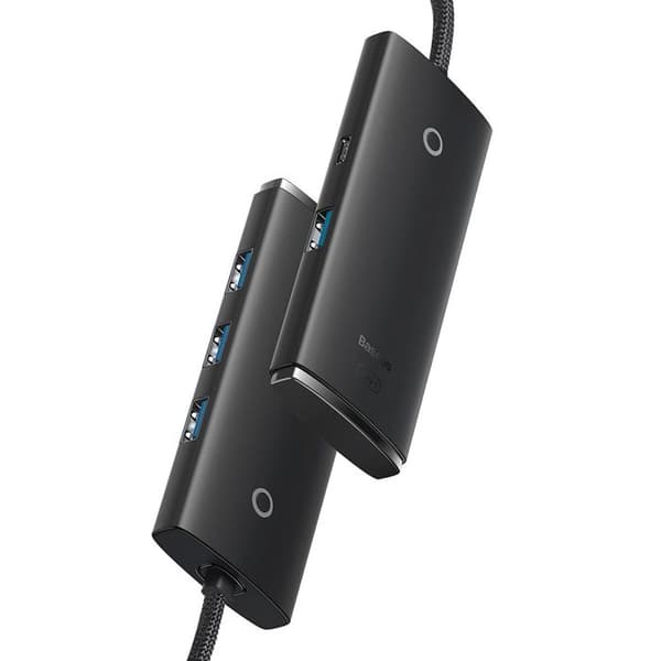 Adaptator 4-i-1 - BASEUS - HUB Lite Series - Typ-C till 4xUSB-A - Kabel 2m - 5Gb/s