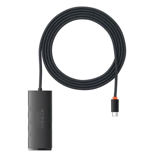 Adaptator 4-i-1 - BASEUS - HUB Lite Series - Typ-C till 4xUSB-A - Kabel 2m - 5Gb/s