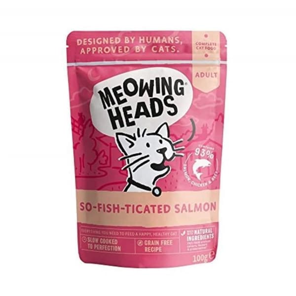 Meowing Heads MWSL100 - KVM-OMKOPPLARE - Mjauande Huvuden Surf och Wet Territorium för Katt, 100 g, Förpackning med 10