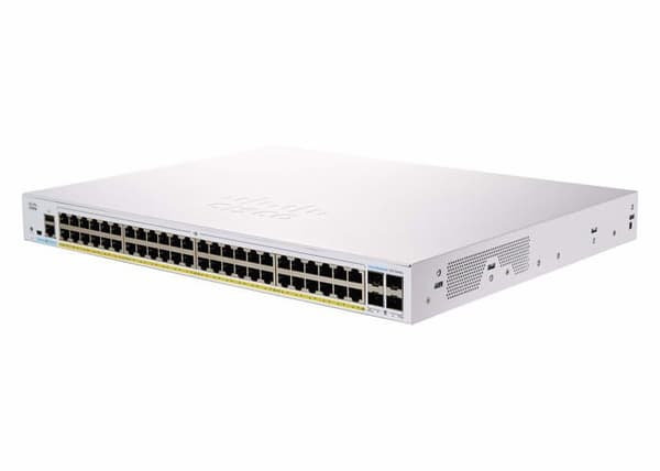 Administrerbar switch - CISCO - CBS350-48P - 48 Ethernet-portar - Gigabit - USB 2.0