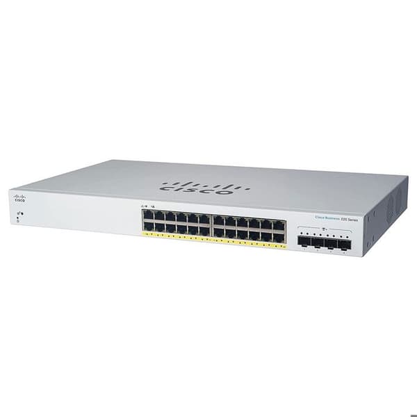 Switch - Cisco - CBS220-24FP-4G-EU - 24 portar GE - PoE+ 382W - 4x1G SFP- USED