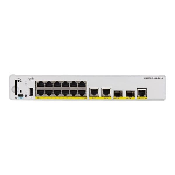- Cisco - Cisco Catalyst 9200CX - Network Advantage - switch - kompakt - 12 portar - Managed - rackmonterbar- USED
