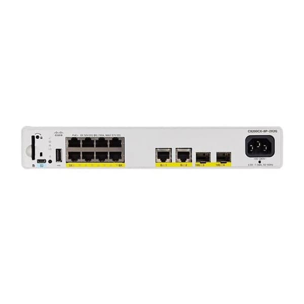 Managed switch - Cisco - Catalyst C9200CX-8UXG-2X-A - 8 portar - PoE - UPOE- USED