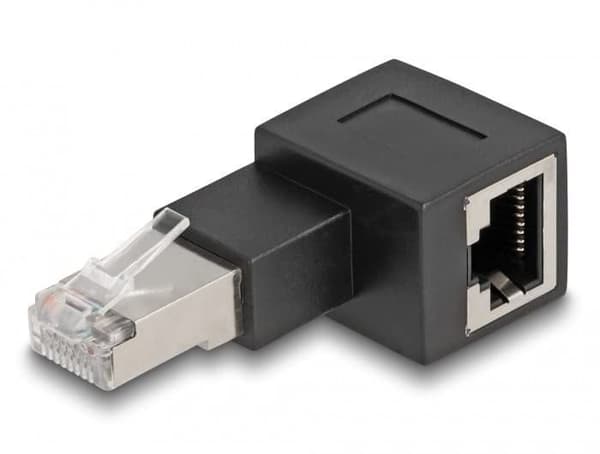 Delock - 87864 - Nätverksadapter - RJ-45 (M) nach rechts abgewinkelt zu RJ-45 (W) - CAT 6a
