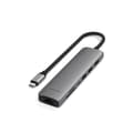 Miniatyrbild 2 av 4: Satechi Slim Multiport 7-i-1 USB-C-hubb med Ethernet 1Gbit Power Delivery 100W Grå