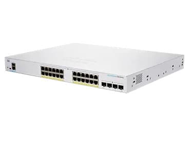 Cisco Business 250 Series CBS250-24P-4G - Switch - L3 - smart - 24 x 10/100/1000 (PoE+) + 4 x Gigabit SFP - rackmonterbar - PoE+ (195 W) - återanvänd