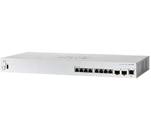 Cisco Business 350 Series CBS350-8XT - Switch - L3 - Styrt - 6 x 10GBase-T + 2 x combo 10 Gigabit SFP+/RJ-45 - rackmonterbar - gjenfabrikert